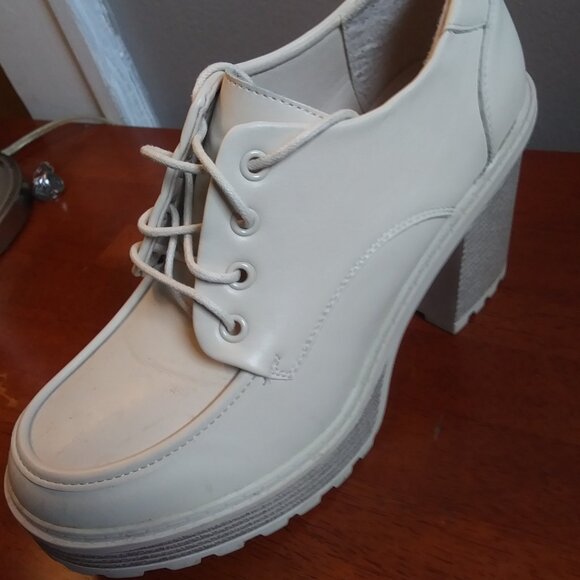 Womens Gothic Round Toe Platfom/Stacks High Block Chunky Lace-up Heel sz 10 - Picture 2 of 11